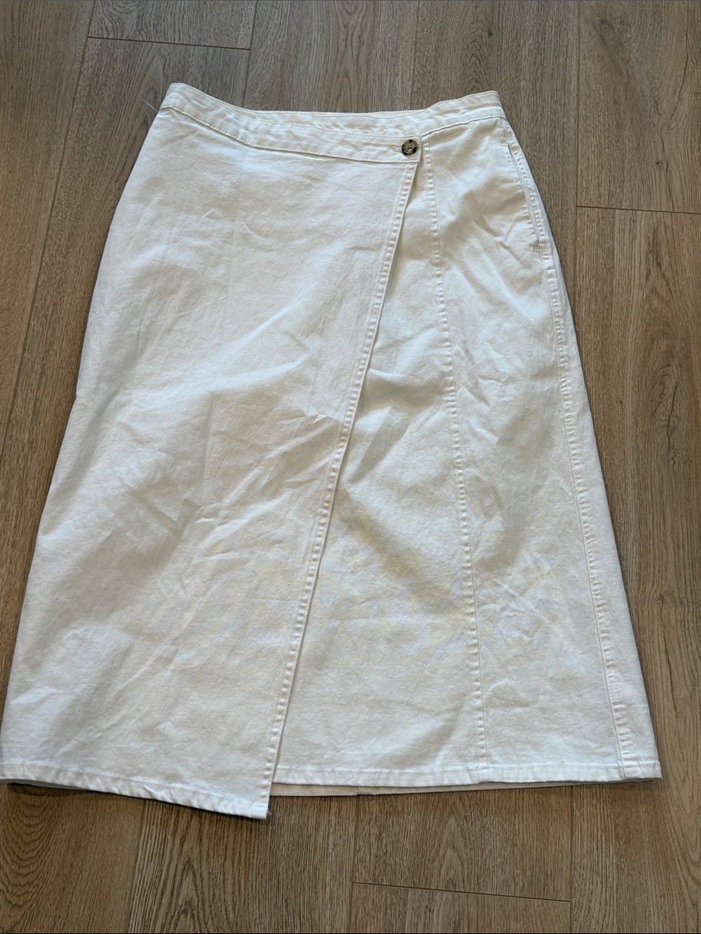 Universal Thread White Wrap-Front A-Line Skirt